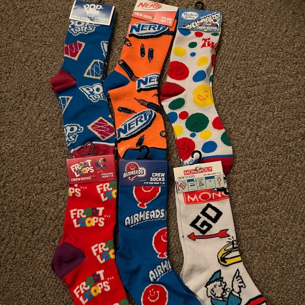 SOCKS Snacks Candy Soda Cookies Novelty Kids (AS MANY FOR $6.5 TOTAL SHIPPING)